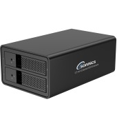 Sonnics 2 Bay USB 3.0 to SATA 3.5 External Hard Drive Enclosure Supports up to 32TB